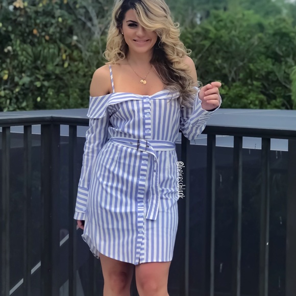 Striped Shirt Dress - Picture 8 of 8